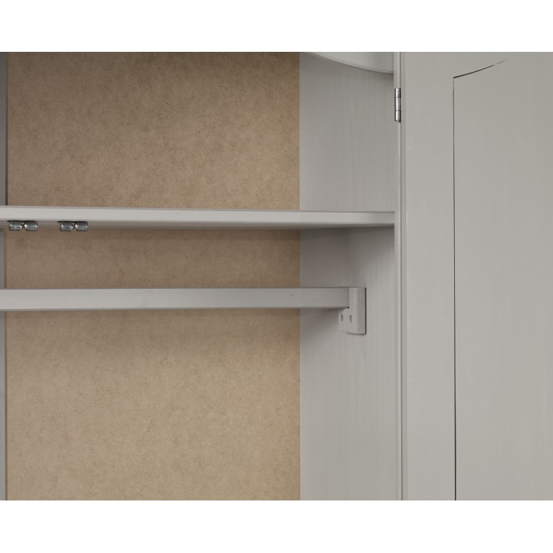 Corona Grey Wax 2 Door 1 Drawer Arch Top Robe